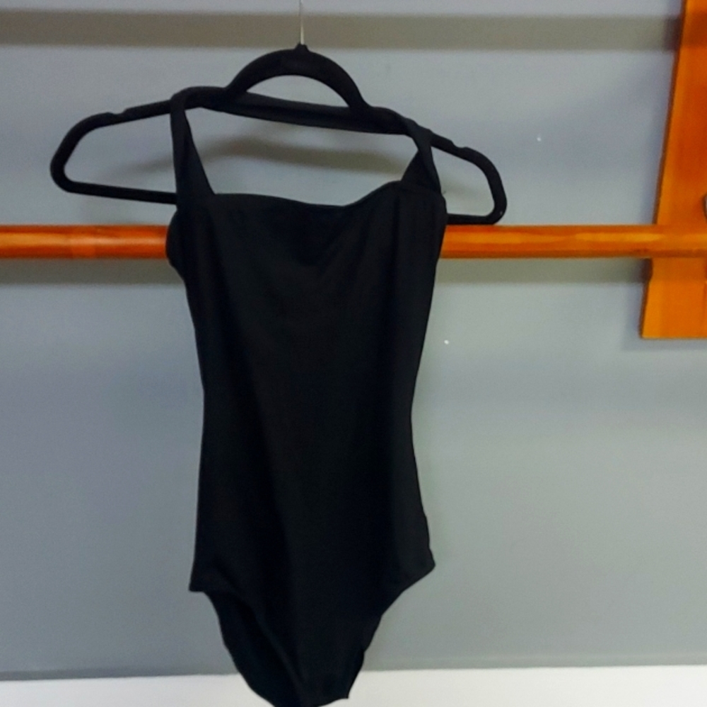NWT Black Halter Adult Medium Leotard by Capezio